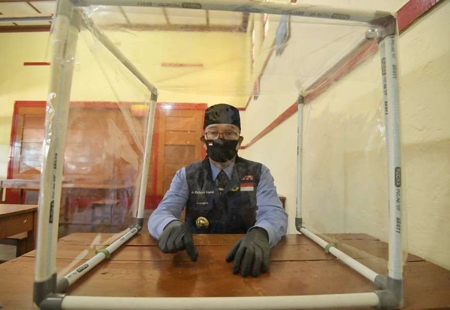 Simulasi sekolah di zona hijau
