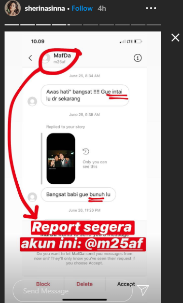 Bukti Ancaman yang diterima Baskara