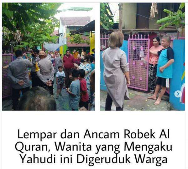 Lempar dan ancam robek Alquran, wanita itu digeruduk warga.