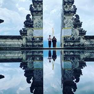 Potret liburan Nanda dan Jun di Bali Potret liburan Nanda dan Jun di Bali