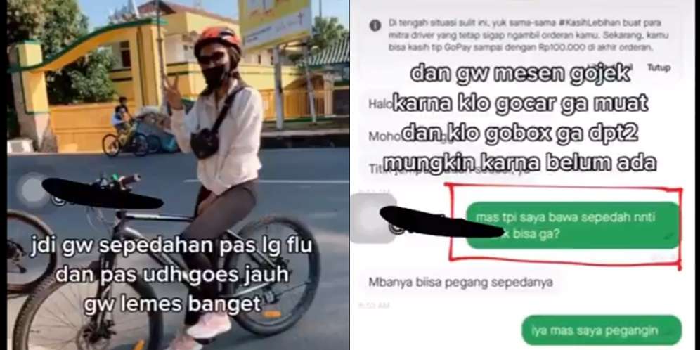 Postingan pengendara sepeda yang viral