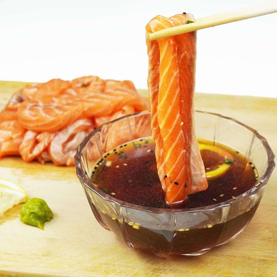 Salmon Sashimi Noodles