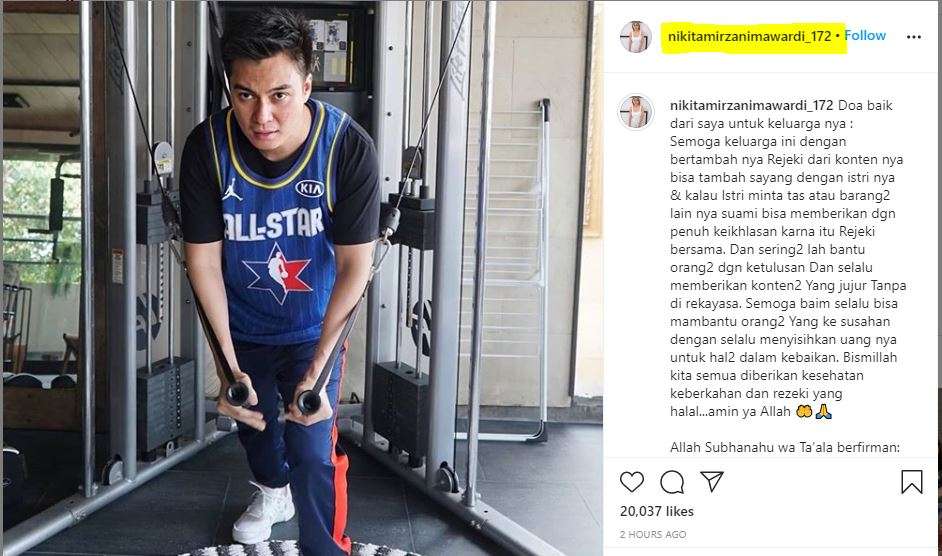 Nikita Mirzani Unggah Baim