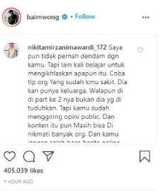 Nikita Mirzani Unggah Baim