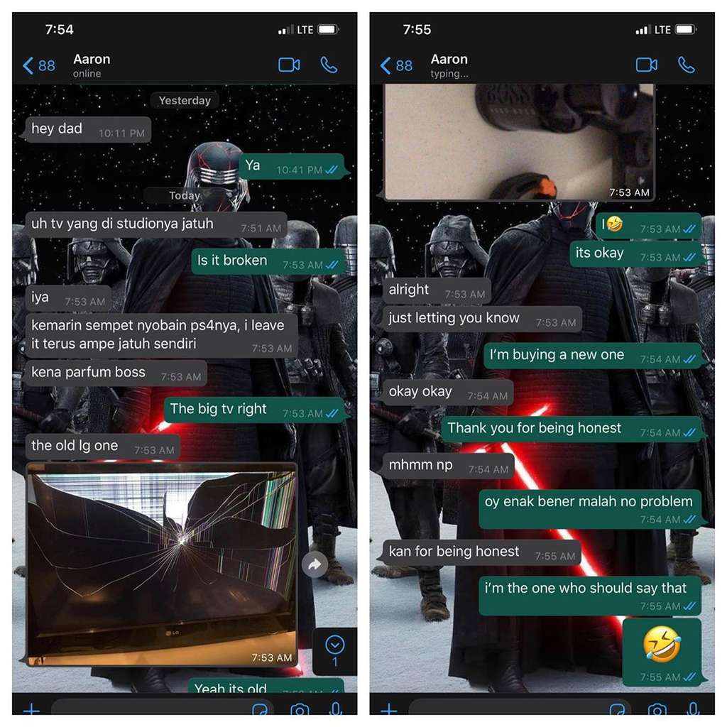 Chat Aaron dan Saykoji