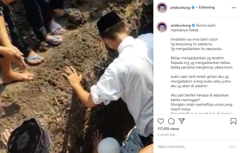 Keluarga Arie Untung Meninggal Dunia