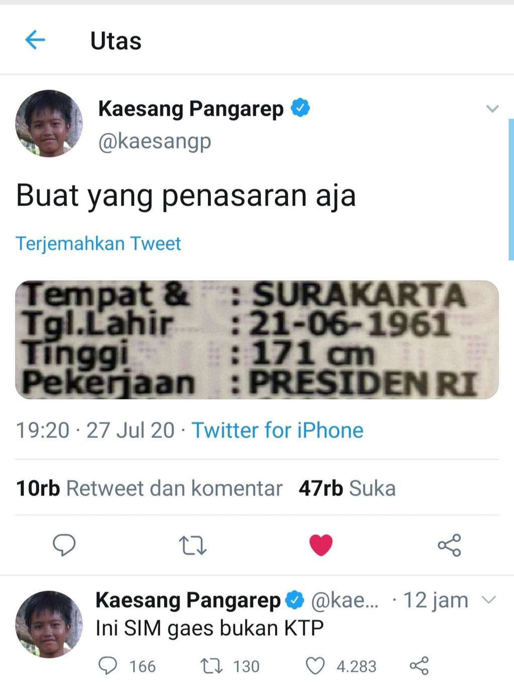 Unggahan Kaesang
