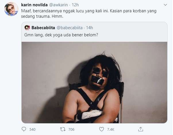 Komentar Awkarin ke Babe Cabita