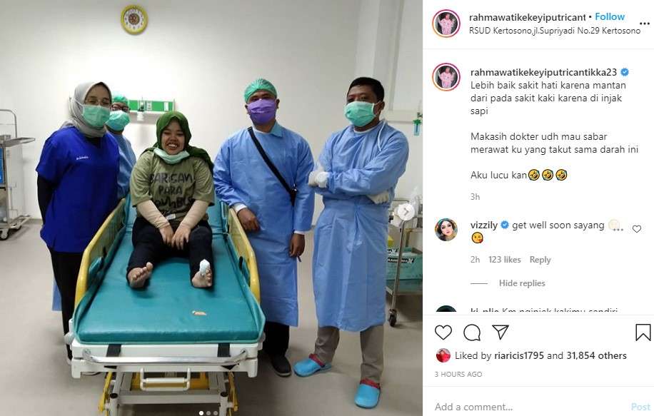 Kekeyi diinjak sapi