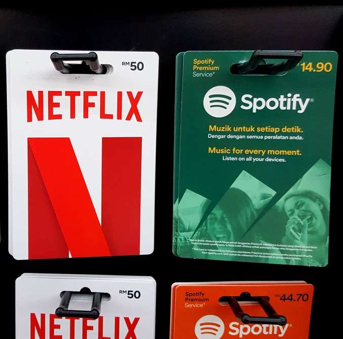 Ilustrasi Netflix dan Spotify