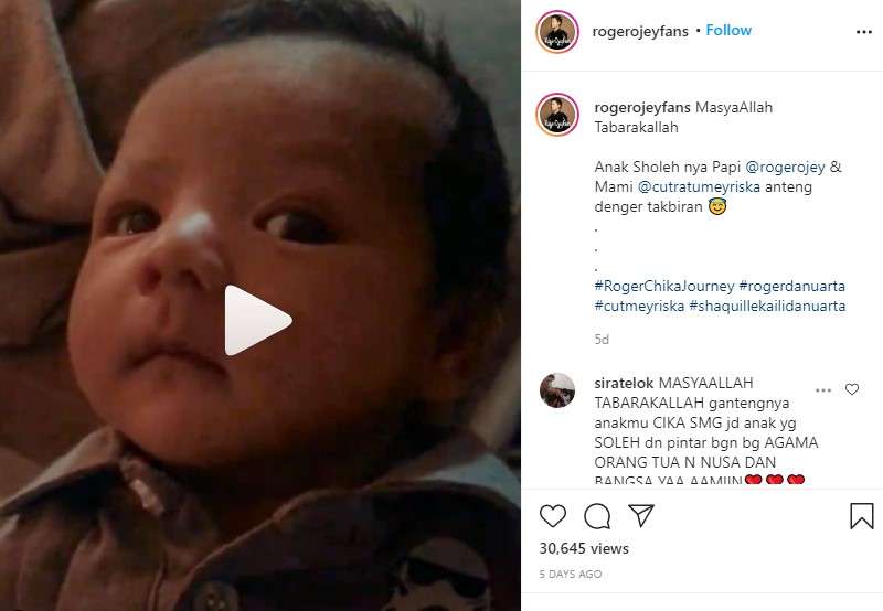 Putra Roger dan Cut Meyriska