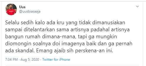 Cuitan Uus sindir artis