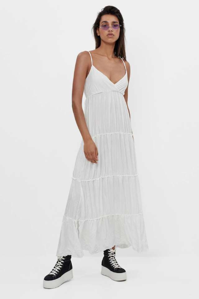 White Tiered Dress