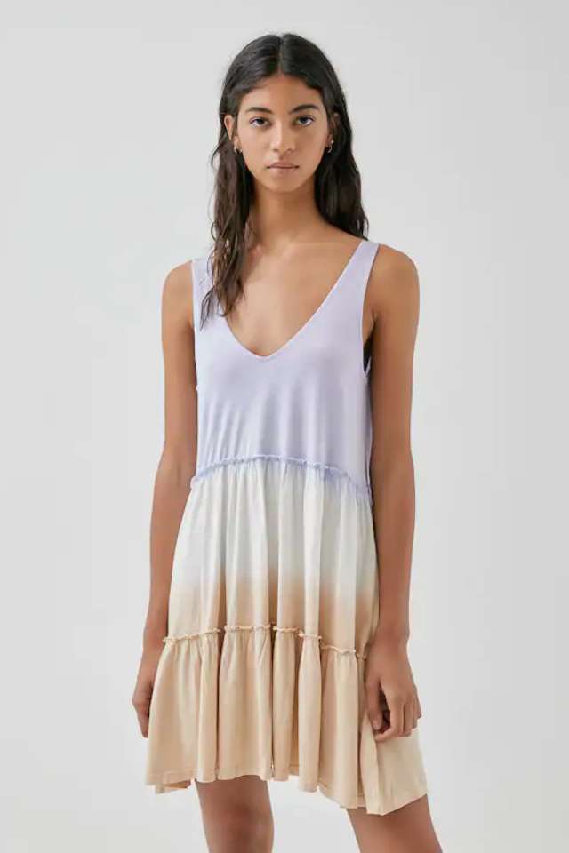 Tie Dye Tiered Dress