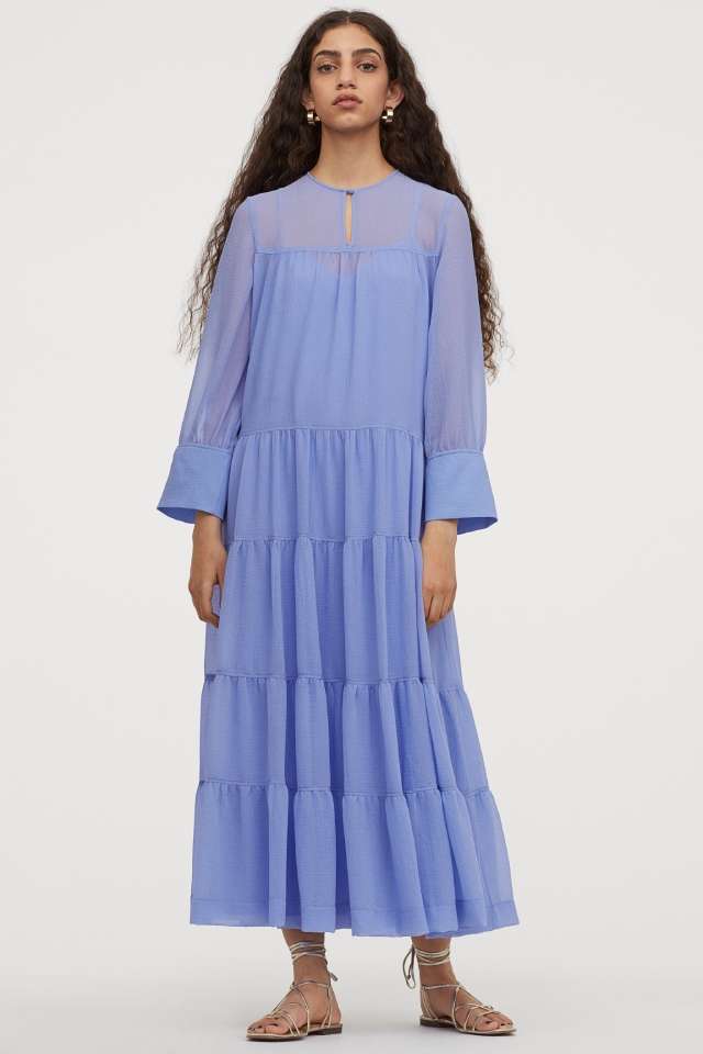 Bright Chiffon Tiered Dress