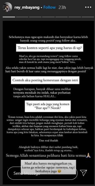 Unggahan Rey Mbayang