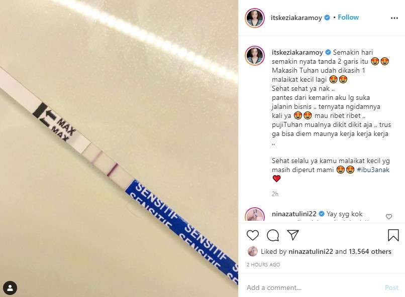 Kezia Karamoy Hamil Anak Ketiga