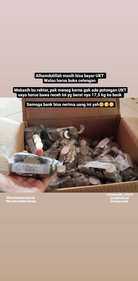 Uang Receh Untuk Kuliah