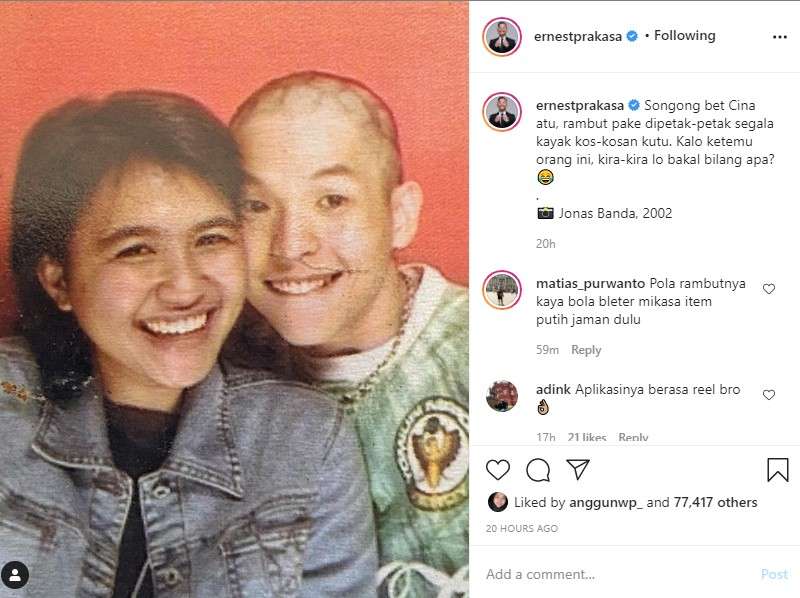 Foto Ernest Prakasa jadul