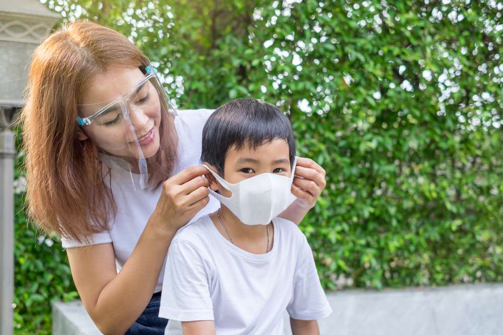 Anak Memakai Masker