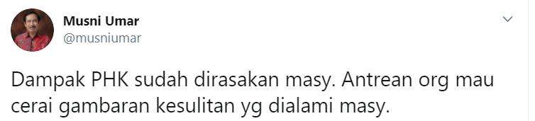 Cuitan Prof Musni Umar, sosiolog dari Universitas Ibnu Chaldun (UIC).