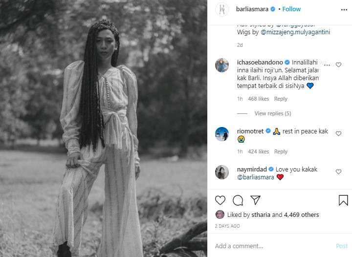 Barli Asmara meninggal Barli Asmara meninggal