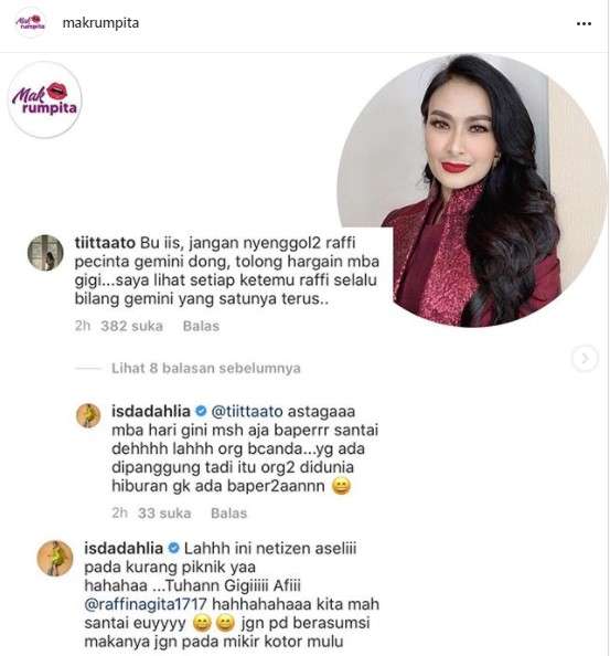 Iis Dahlia dihujat netizen