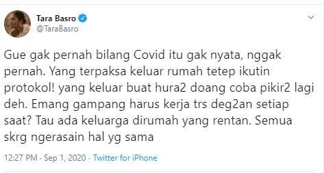Penjelasan Tara Basro