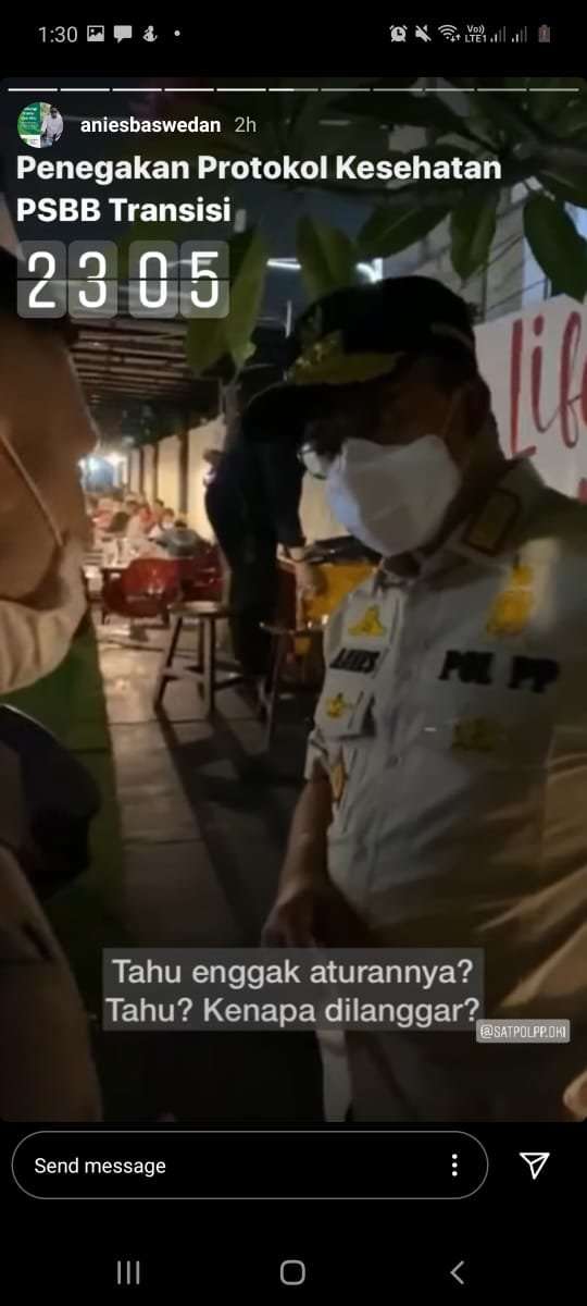 Anies marah