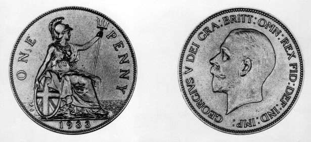 Koin 1933 George V Penny