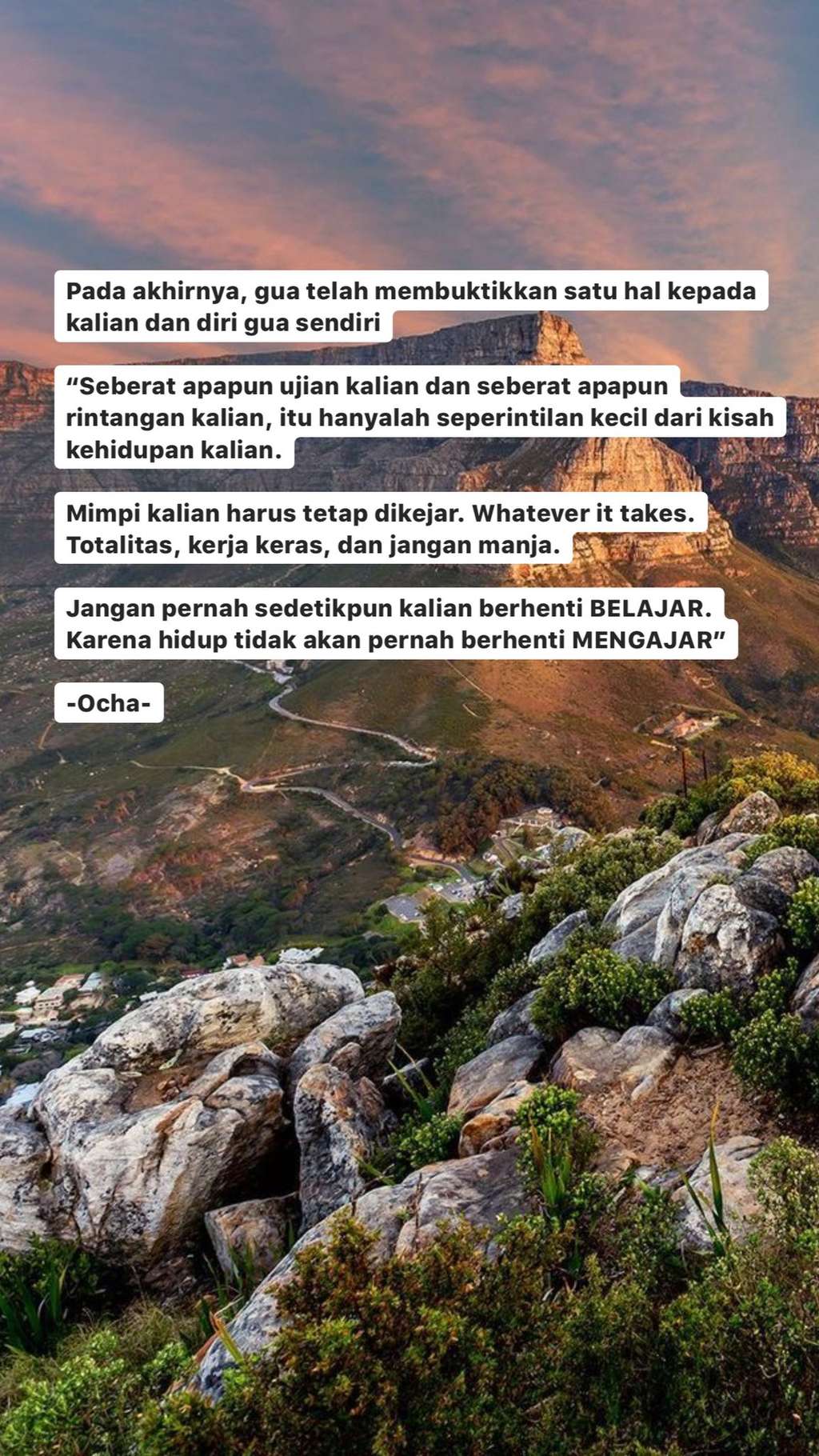 Akhir Usaha Ocha