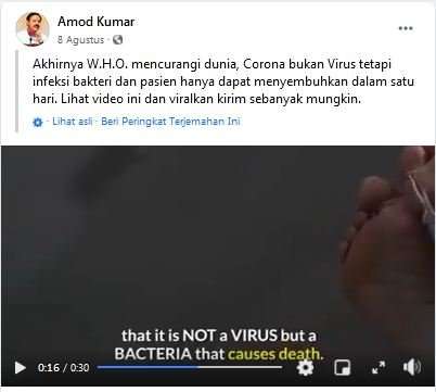 Unggahan Facebook