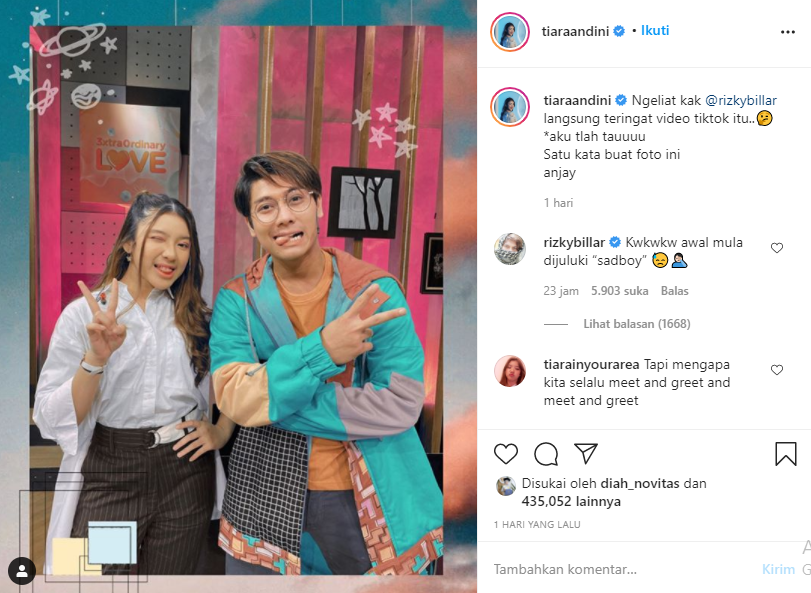 Tiara Andini dan Rizky Billar