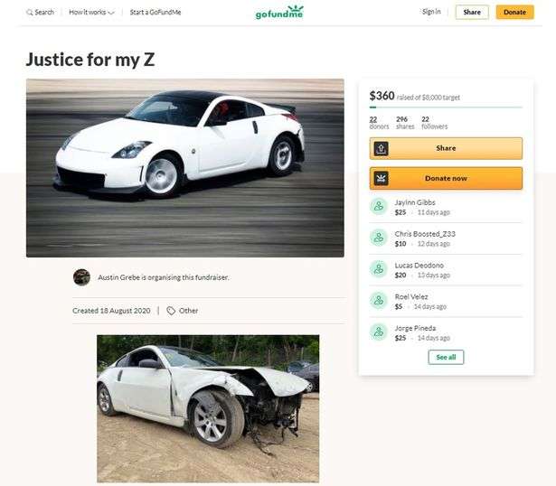 austin menggalang dana untuk perbaikan mobilnya