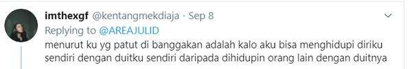 Lebih bangga kalau punya penghasilan sendiri.