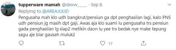Kalau pengusahanya bangkrut baru menangis.