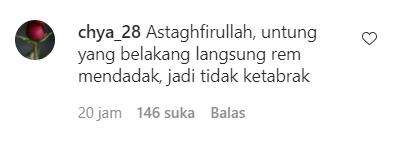 Untung yang belakang langsung rem.