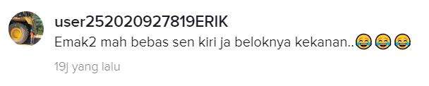 Sen kiri beloknya ke kanan.