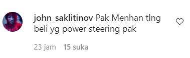 Beli tank yang power steering dong.