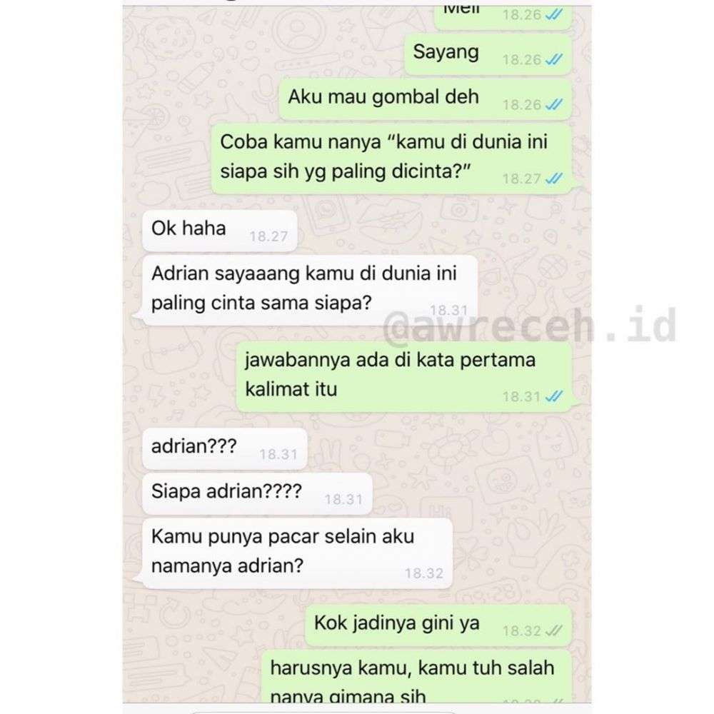 Chat kocak kode pacar yang gak disambut