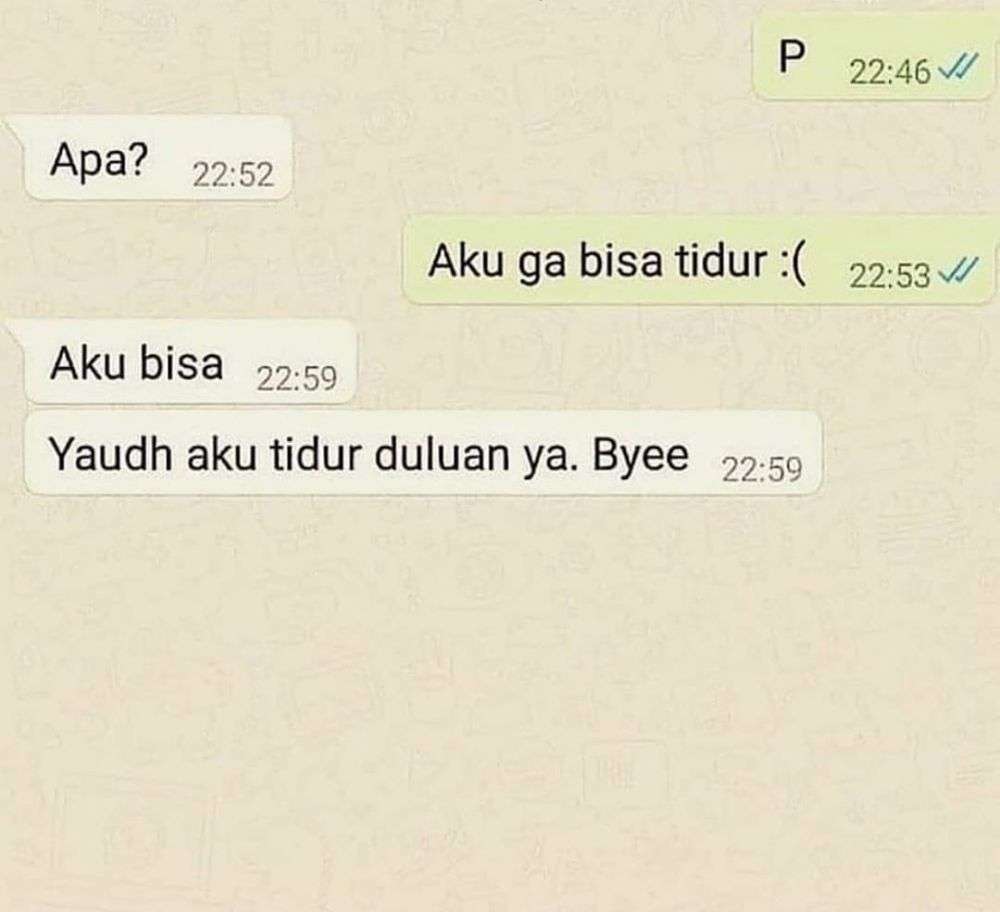 Chat kocak kode pacar yang gak disambut