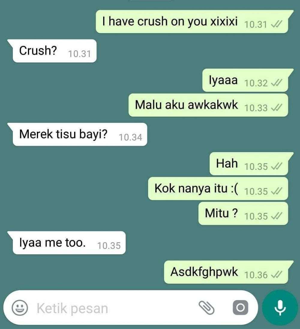 chat kode ke pacar balesannya gini