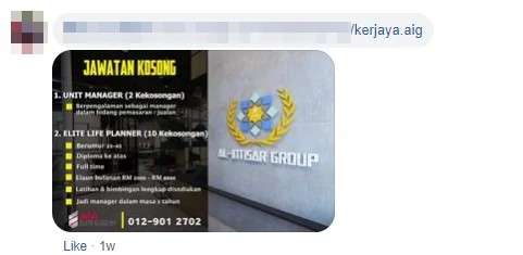 Unggahan Facebook