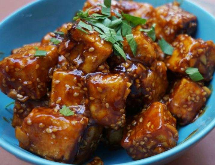 Tahu saus teriyaki