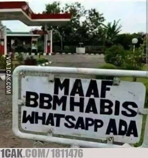 Tulisan kocak di Pom bensin