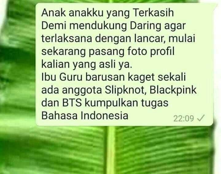 Chat guru dan murid kocak