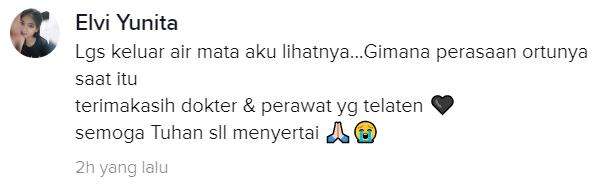 Langsung menangis melihatnya.