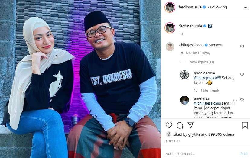 Unggahan Sule dan Natalie