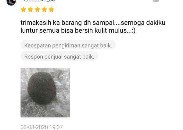 Pakai batu, daki luntur seketika