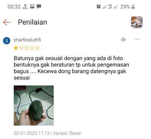 Kecewa, batunya tidak sesuai dengan yang di foto.